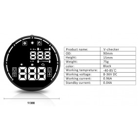 hud head up display vehicle failure warning,over-speeding alarming, coolant temperature alarming, drowsy driving warning