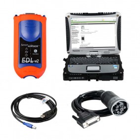 john deere service advisor edl v2 electronic data link diagnostic tool plus panasonic cf19 laptop with v5.3.225 ag+ cf s