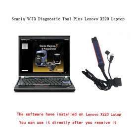 latest v2.53.5 scania vci3 diagnostic tool plus lenovo x220 laptop software installed ready to use